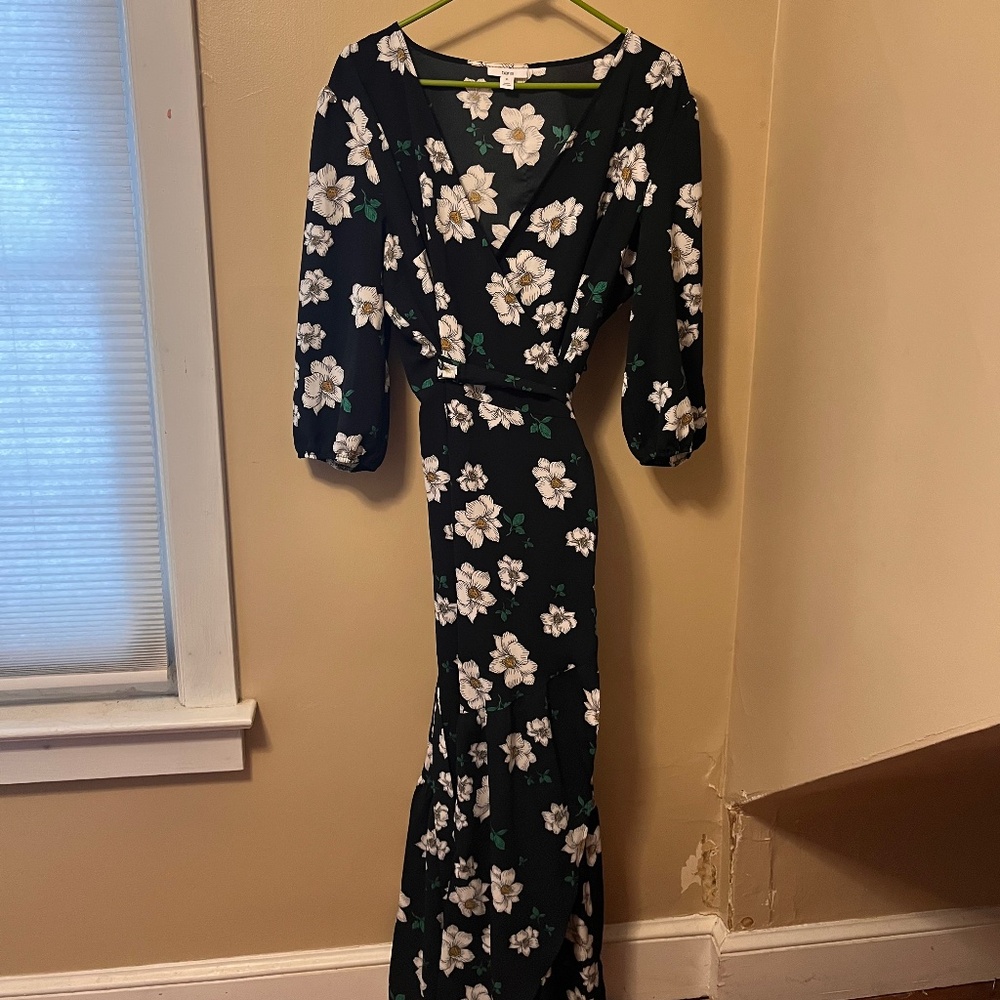 Bar III Floral Wrap Maxi Dress